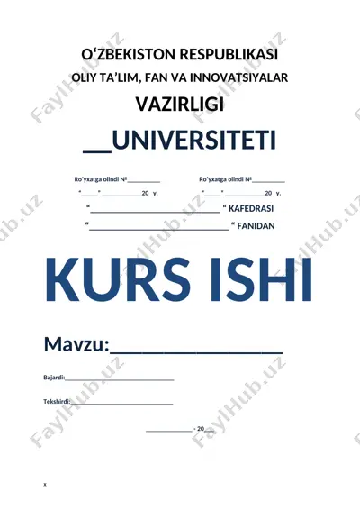 kurs ishi: uzoqlashuvchi qatorlarni jamlash — DOCX