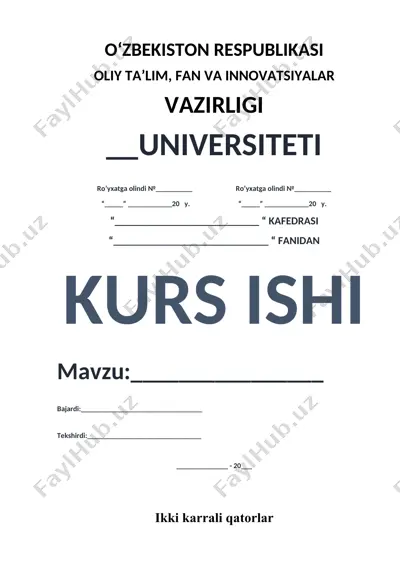 ikki karrali qatorlar — DOCX
