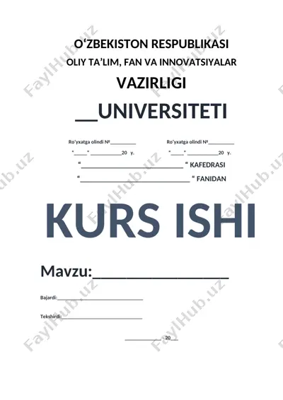 kurs ishi: differensial tenglamani grafik integrallash — DOCX