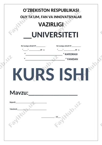 pyotr i hukmronligi davri haqida kurs ishi — DOCX