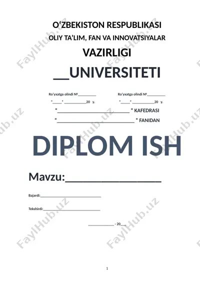 o'zbekistonda milliy hisoblar tizimini takomillashtirish — DOCX