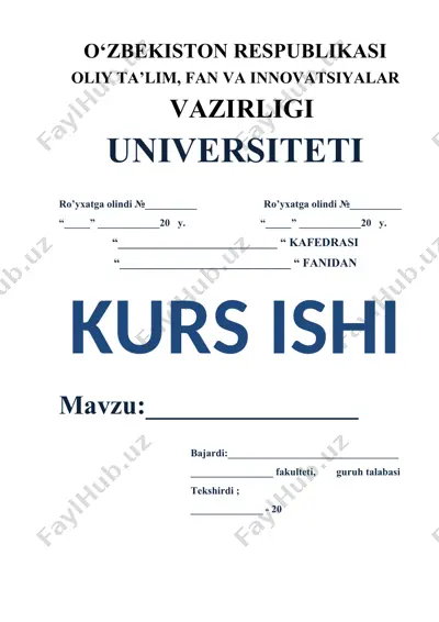 o’qishda umumlashtiruvchi takrorlovchi darslarni ona tili darslarida noan’anaviy shaklda tashkil etish bo‘yicha kurs ishi — DOCX