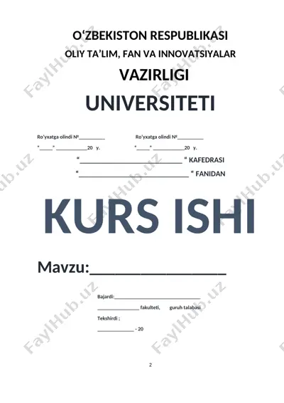 savod oʻrgatish darslarida oʻquvchilarning mustaqil ishlarini tashkil etish — DOCX