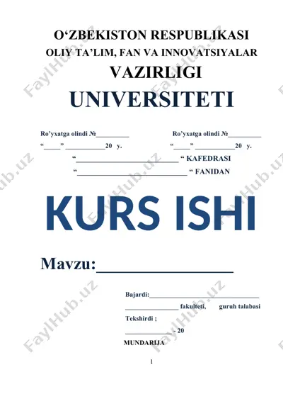 ona tili darslarida ta’limiy o’yinlarni tashkil qilish bo‘yicha kurs ishi — DOCX