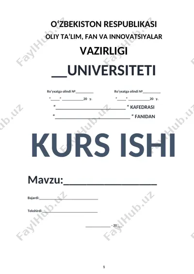 davlatning kredit-pul siyosati, uning dastaklari va amalga oshirish vositalari — DOCX