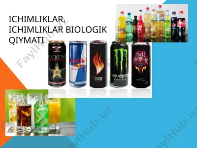 ichimliklar. ichimliklar biologik qiymati — PPTX