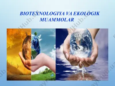 biotexnologiya va ekologik muammolar — PPTX