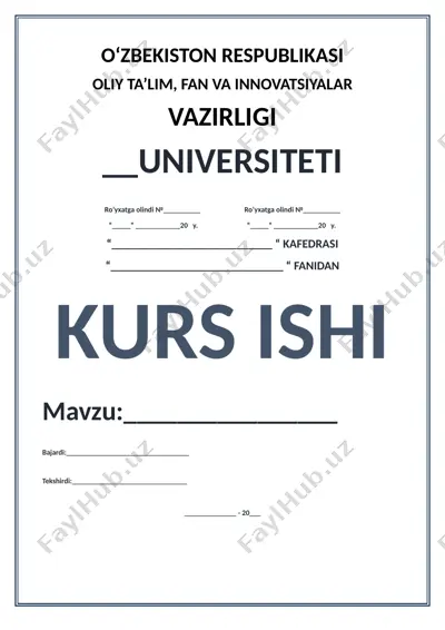 aksiyadorlik jamiyatlarining tashkiliy-iqtisodiy asoslari bo‘yicha kurs ishi — DOCX