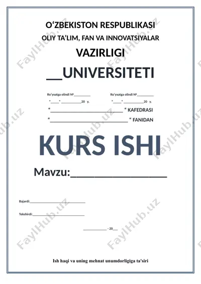 ish haqi va uning mehnat unumdorligiga ta'siri (kurs ishi) — DOCX