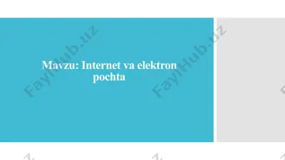internet va elektron pochta — PPTX