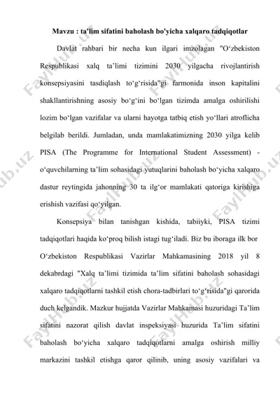 stesting platformasi — DOCX