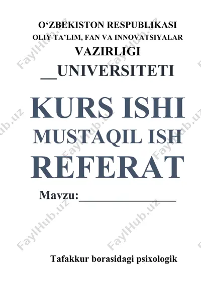 tafakkur borasidagi psixologik nazariyalar — DOCX