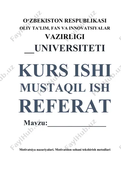 bolaning rivojlanishi va kaziusga munosabat — DOCX