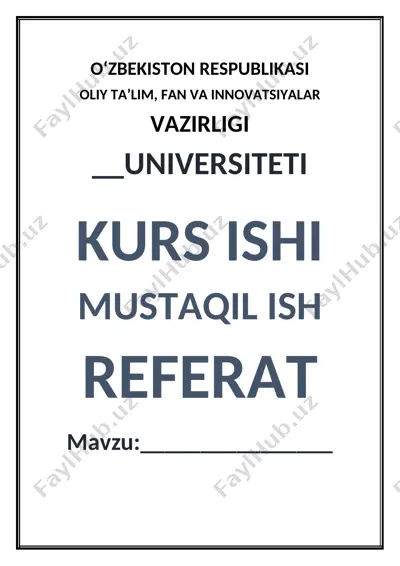 oddiy geometrik akslantrishlar (ko’chish, burash, siqish akslantrish) — DOCX