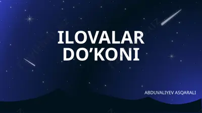 ilovalar do‘koni ilovasi — PPTX