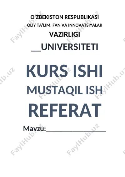 mikroiqtisodiyot-2 fanidan kurs ishi — DOCX