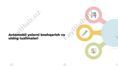 avtomobil yo'llarni boshqarish va uning tuzilmalari — PPTX