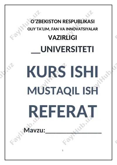 neft va gaz uyumlarining genetik turlari — DOCX