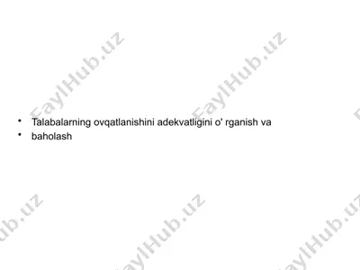 talabalarning ovqatlanishini adekvatligini o‘rganish va baholash — PPTX