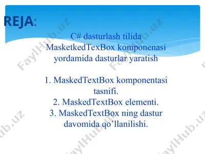 maskedtextbox komponentasi — PPT