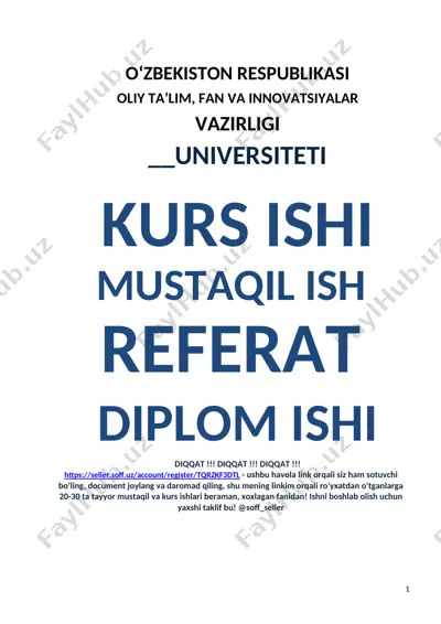 kreditning mohiyati va moliya tizimidagi roli — DOCX