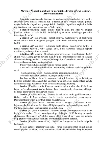 axborot mahsuloti va xizmatlari — DOCX