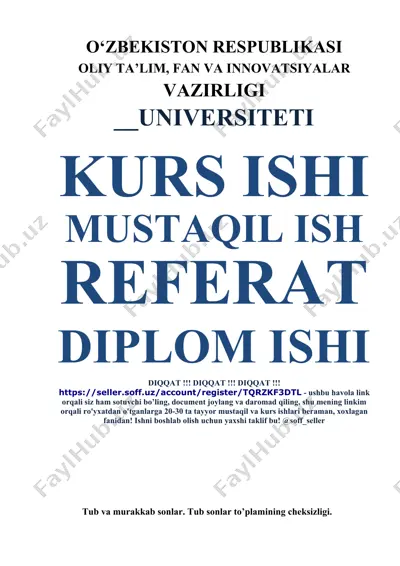 kurs ishi: tub va murakkab sonlar — DOCX