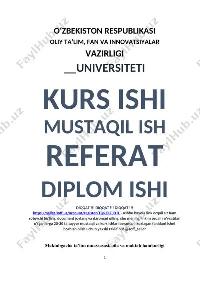maktabgacha ta’lim muassasasi, oila va maktab hamkorligi — DOCX