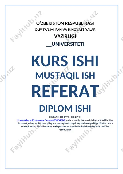 ish xaqqi: moxiyati, turlari va prinsiplari — DOCX