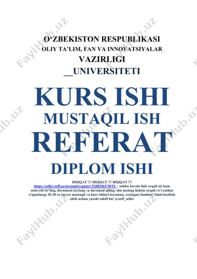 mikroprotsessorlar: ishlash prinsipi, sxemasi, qo‘llanishi — DOCX