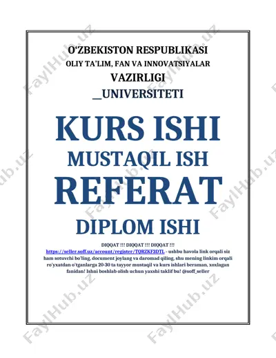 kimyoviy birikmalar va tajribiyotlar haqida taqdimot — DOCX