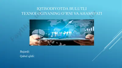 bulutli texnologiyalar va hisoblash xizmatlari — PPTX