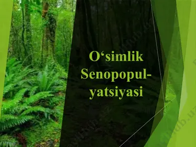 o‘simlik senopopulyatsiyasi — PPTX