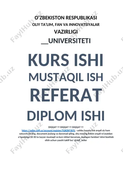 yog`ochdan tayyorlanadigan buyumlar va mahsulotlarga xomashyo tanlash va tayyorlashda yog`och materiallarning xossalari va ishlatilishi — DOCX