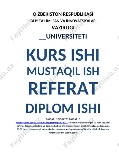 chiziqli tengsizliklar. chiziqli tengsizliklar sistemasi. oraliqlar usuli — DOCX