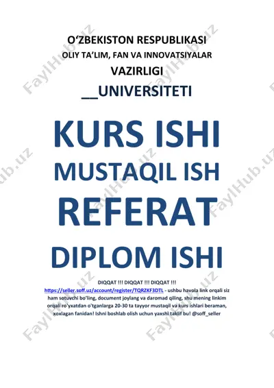 eshitishida nuqsoni bo‘lgan bolalar maktabida o‘quvchilarni kasbga, mehnatga tarbiyalash — DOCX