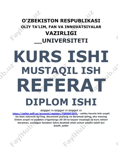 metallurgiyaning hozirgi holati va rivojlantirish istiqbollari — DOCX