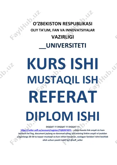 nurash jarayonlari (mexanik va kimyoviy nurash) — DOCX