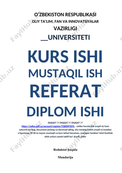 reduktor loyihasi va elektrodvigatel tanlash bo‘yicha kurs ishi — DOCX