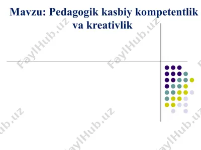 pedagogik kasbiy kompetentlik va kreativlik — PPT