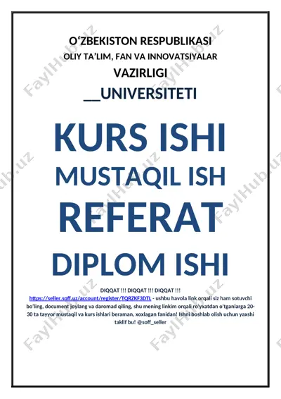 dorivor oʻsimliklarni yetishtirishda tuproq unumdorligi va madaniyligini yaxshilash hamda ishlov berish boʻyicha tadbirlar — DOCX