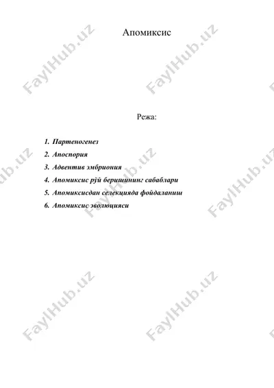 апомиксис — DOC
