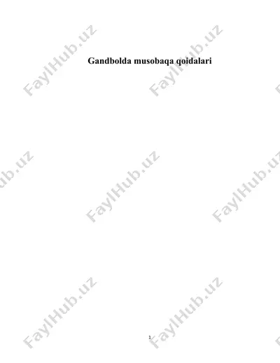gandbolda musobaqa qoidalari — DOCX