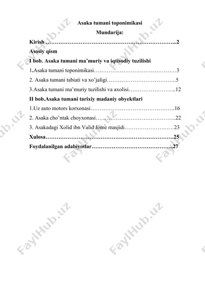 asaka tumani toponimikasi — DOCX