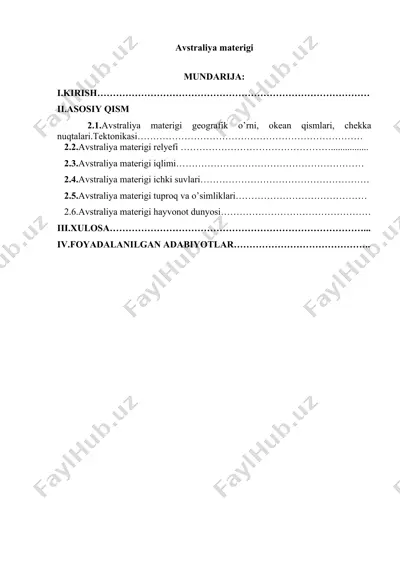 avstraliya materigi — DOCX