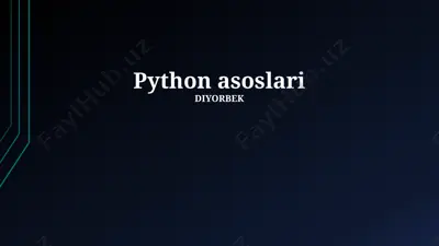 python asoslari — PPTX