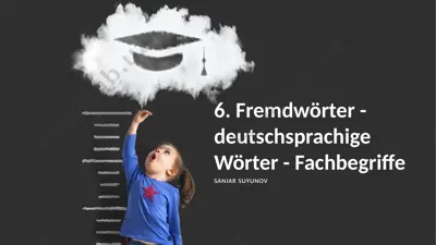 fremdwörter - deutschsprachige wörter - fachbegriffe — PPTX