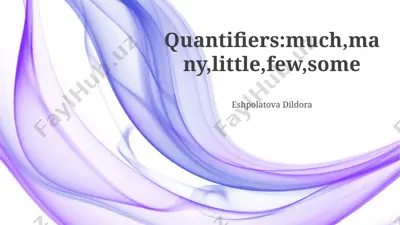 quantifiers: usage and examples — PPTX