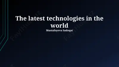 the latest technologies in the world — PPTX