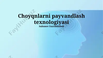 choy o'simliklarini payvandlash texnologiyasi — PPTX